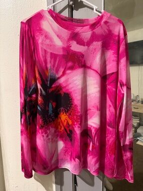 INC multicolor lightweight blouse